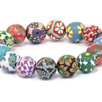 Floral Fimo Bracelet - 10mm beads