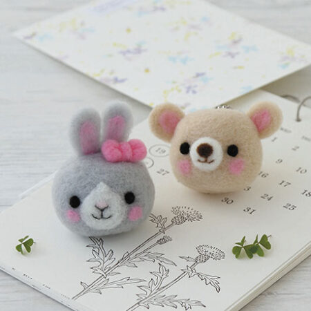 Hamanaka Needle Felting Kit - Bunny & Bear