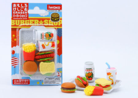 Iwako Eraser Set - Fast Food Blister Pack
