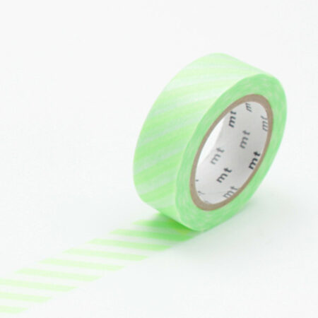 mt Washi Tape - Stripe Shocking Green