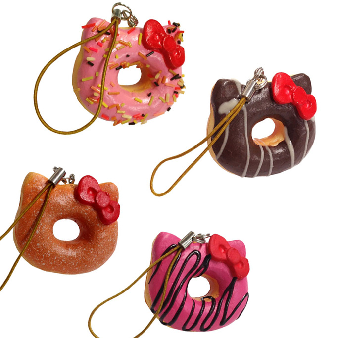 Small Hello Kitty Sweets Cafe Doughnut Squishy Charm | £3.99 | buy at